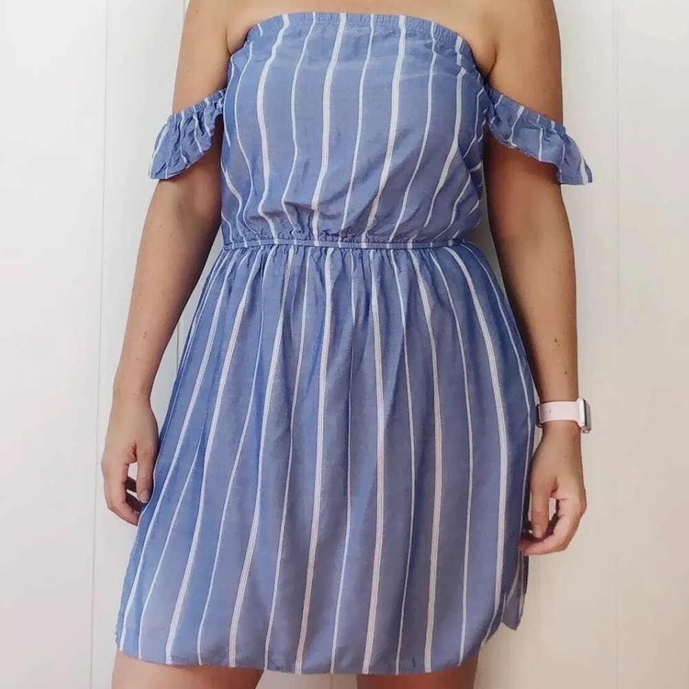 American Eagle Ruffled Off Shoulder Mini Dress